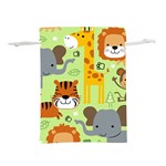 Seamless-pattern-vector-with-animals-wildlife-cartoon Lightweight Drawstring Pouch (M) Back