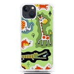 Seamless-pattern-with-wildlife-animals-cartoon iPhone 13 TPU UV Print Case Front