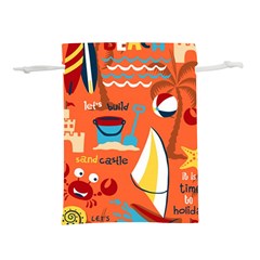 Seamless-pattern-vector-beach-holiday-theme-set Lightweight Drawstring Pouch (s) by uniart180623