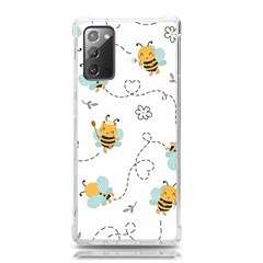 Bee Art Pattern Design Wallpaper Background Print Samsung Galaxy Note 20 Tpu Uv Case by uniart180623