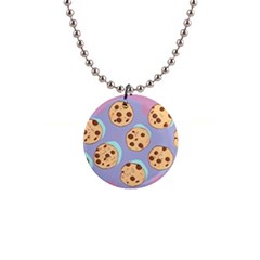 Cookies Chocolate Chips Chocolate Cookies Sweets 1  Button Necklace by uniart180623