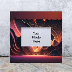 Fire Flame Burn Hot Heat Light Burning Orange White Box Photo Frame 4  X 6  by uniart180623