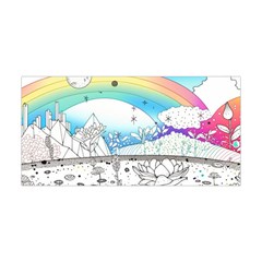 Rainbow Fun Cute Minimal Doodle Drawing Arts Yoga Headband by uniart180623