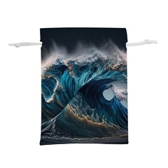 Tsunami Waves Ocean Sea Water Rough Seas Lightweight Drawstring Pouch (s) by uniart180623
