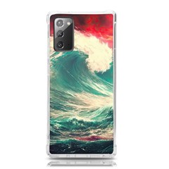 Storm Tsunami Waves Ocean Sea Nautical Nature Painting Samsung Galaxy Note 20 Tpu Uv Case by uniart180623