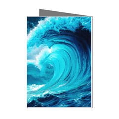 Ai Generated Waves Ocean Sea Tsunami Nautical Sea Mini Greeting Cards (pkg Of 8) by uniart180623