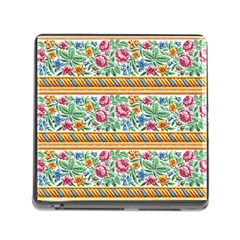 Flower Fabric Fabric Design Fabric Pattern Art Memory Card Reader (square 5 Slot) by uniart180623