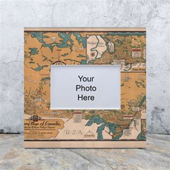 World Map Travel Pattern Architecture White Box Photo Frame 4  X 6  by uniart180623