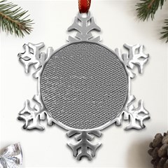 Gray Digital Denim Metal Small Snowflake Ornament by ConteMonfrey