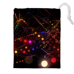 Abstract Light Star Design Laser Light Emitting Diode Drawstring Pouch (5xl) by uniart180623