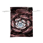Flower Fractal Art Cool Petal Abstract Lightweight Drawstring Pouch (S) Front