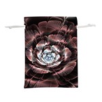 Flower Fractal Art Cool Petal Abstract Lightweight Drawstring Pouch (L) Front