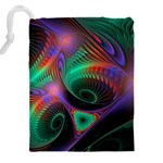 Circle Art 3d Artwork Graphics Vortex Colorful Digital Art Drawstring Pouch (4XL) Back