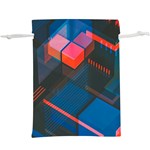 Minimalist Abstract Shaping Abstract Digital Art Minimalism Lightweight Drawstring Pouch (XL) Back