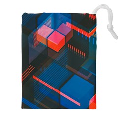 Minimalist Abstract Shaping Abstract Digital Art Minimalism Drawstring Pouch (4xl) by uniart180623