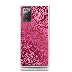 Pink Mandala Glitter Bohemian Girly Glitter Samsung Galaxy Note 20 Tpu Uv Case by uniart180623