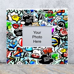 Graffiti Art Cartoon Comic White Wall Photo Frame 5  X 7  by uniart180623