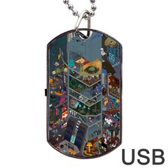 Fictional Character Cartoons Dog Tag Usb Flash (one Side) by uniart180623