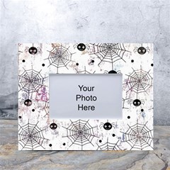 Creepy Spider White Tabletop Photo Frame 4 x6  by uniart180623