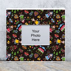 Cartoon Texture White Wall Photo Frame 5  X 7  by uniart180623