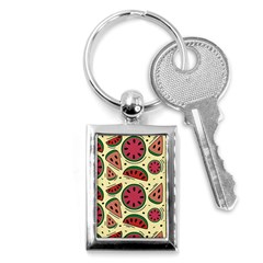 Watermelon Pattern Slices Fruit Key Chain (rectangle) by uniart180623