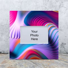 Colorful 3d Waves Creative Wave Waves Wavy Background Texture White Box Photo Frame 4  X 6  by uniart180623