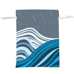 Waves Ink Abstract Texture Art Lightweight Drawstring Pouch (xl) by uniart180623
