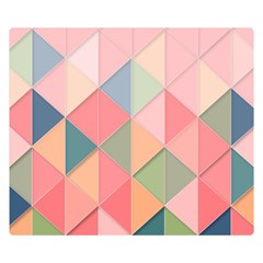 Background Geometric Triangle Two Sides Premium Plush Fleece Blanket (small) by uniart180623