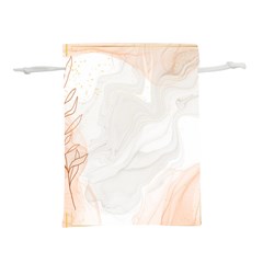 Leaves Marble Frame Background Lightweight Drawstring Pouch (m) by uniart180623