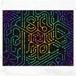 Circuit Hexagonal Geometric Pattern Background Pattern Rectangular Jigsaw Puzzl Front