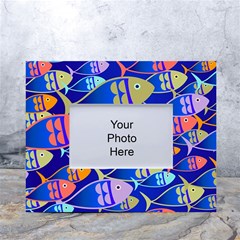 Sea Fish Illustrations White Tabletop Photo Frame 4 x6  by Mariart