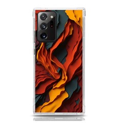 Abstract Colorful Waves Painting Art Samsung Galaxy Note 20 Ultra Tpu Uv Case by Simbadda