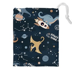 Space Theme Art Pattern Design Wallpaper Drawstring Pouch (5xl) by Simbadda