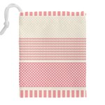Background Pink Beige Decorative Texture Craft Drawstring Pouch (4XL) Back