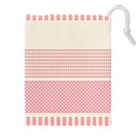 Background Pink Beige Decorative Texture Craft Drawstring Pouch (5XL) Front