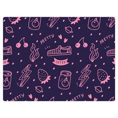 Various Cute Girly Stuff Seamless Pattern Premium Plush Fleece Blanket (extra Small) by Simbadda