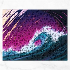 Tsunami Waves Ocean Sea Nautical Nature Water Unique Rectangular Jigsaw Puzzl by Simbadda