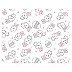 Cute Pattern With Easter Bunny Egg Two Sides Premium Plush Fleece Blanket (Medium) 60 x50  Blanket Back