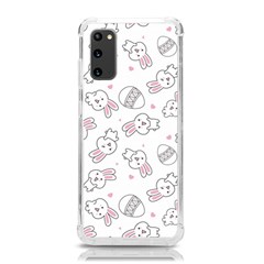 Cute Pattern With Easter Bunny Egg Samsung Galaxy S20 6 2 Inch Tpu Uv Case by Simbadda