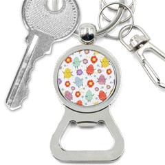 Easter Seamless Pattern With Cute Eggs Flowers Bottle Opener Key Chain by Simbadda