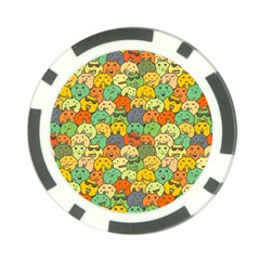 Seamless Pattern With Doodle Bunny Poker Chip Card Guard (10 Pack) by Simbadda