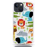 Seamless Pattern Vector With Animals Cartoon iPhone 13 mini TPU UV Print Case Front