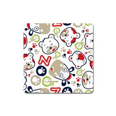 Animals Pattern Square Magnet by Simbadda