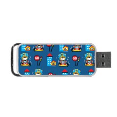 Racing-car-printing-set-cartoon-vector-pattern Portable Usb Flash (one Side) by Simbadda