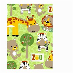 Funny Animals Cartoon Small Garden Flag (two Sides) by Simbadda