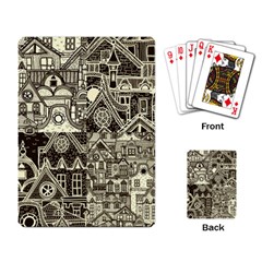 Four Hand Drawn City Patterns Playing Cards Single Design (rectangle) by Simbadda