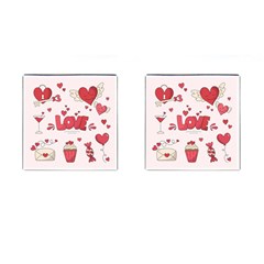 Hand Drawn Valentines Day Element Collection Cufflinks (square) by Simbadda