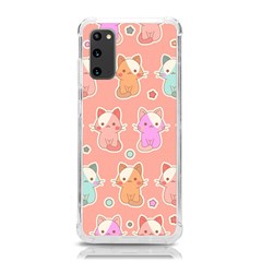 Cute-kawaii-kittens-seamless-pattern Samsung Galaxy S20 6 2 Inch Tpu Uv Case by Simbadda