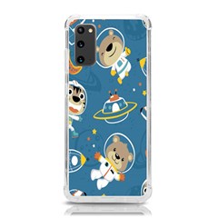 Seamless-pattern-funny-astronaut-outer-space-transportation Samsung Galaxy S20 6 2 Inch Tpu Uv Case by Simbadda