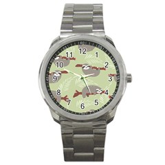 Sloths-pattern-design Sport Metal Watch by Simbadda